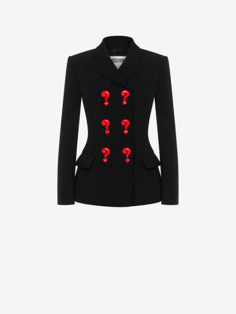 Moschino RED QUESTION MARKS CRÊPE JACKET