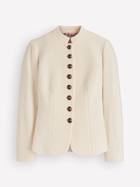 BODEN Hereford Boiled Wool Jacket-Ivory