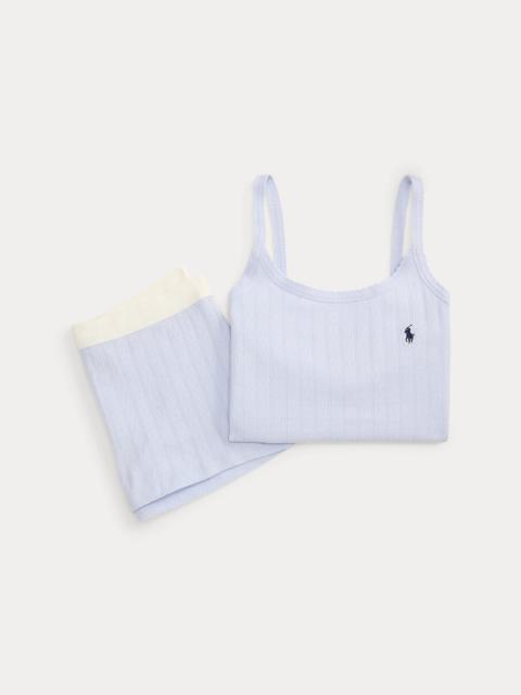 Polo Ralph Lauren Pointelle Cotton Tank & Short Sleep Set