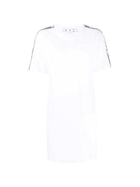 logo-tape T-shirt dress