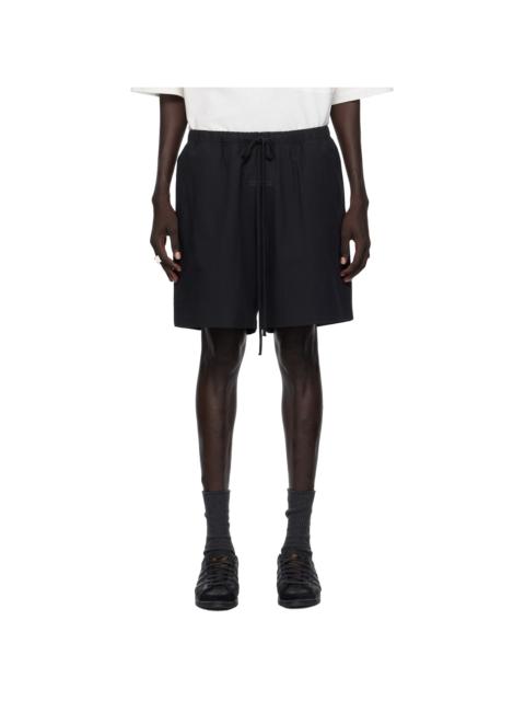 ESSENTIALS Black Oxford Soccer Shorts