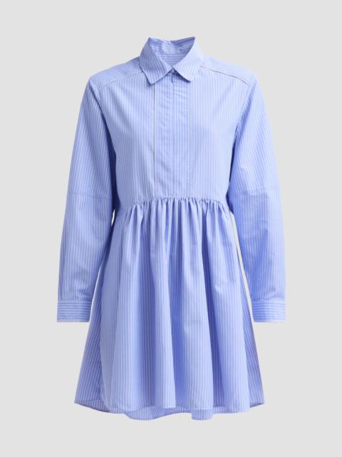AKNVAS Women's Kate Poplin Mini Shirtdress - Blue And White