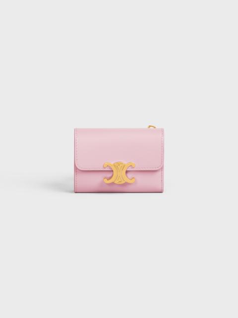 CELINE COMPACT WALLET TRIOMPHE in Shiny calfskin