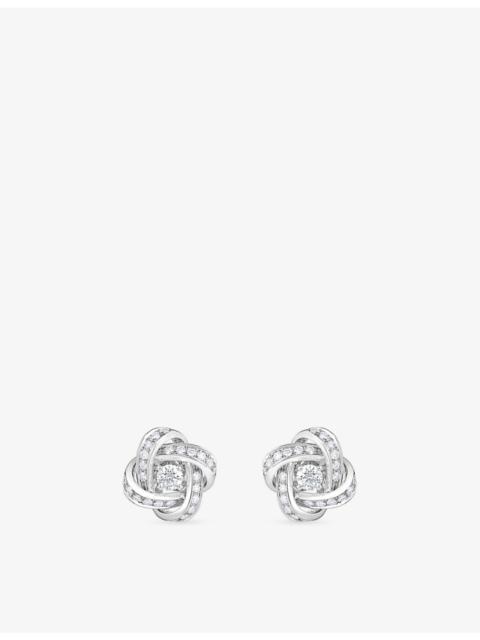 Boucheron Pivoine 18ct White-Gold and 0.30ct Brilliant-Cut Diamond Earrings