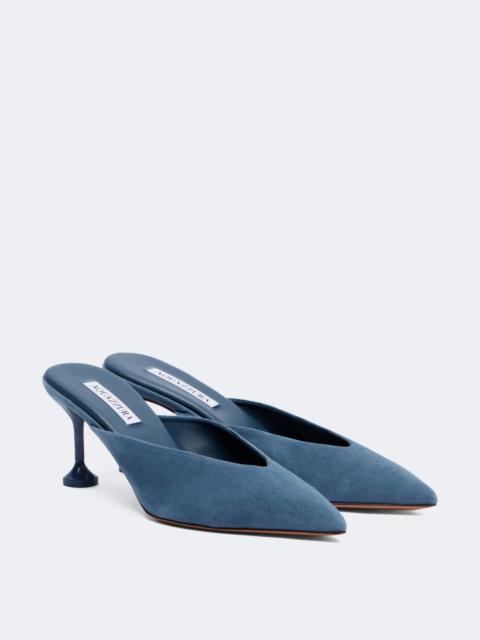 AQUAZZURA Bisous suede mule