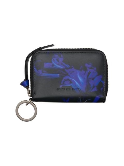 Dries Van Noten Black & Blue Leather Card Holder