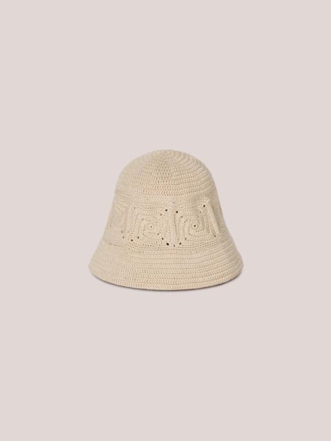 Nanushka DUNIA - Crochet bucket hat - Creme
