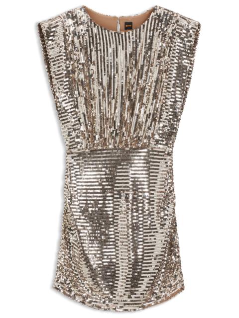 BOSS SEQUIN DRESS WITH SHOULDER PADS