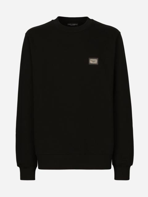 Dolce & Gabbana Jersey sweatshirt with branded tag