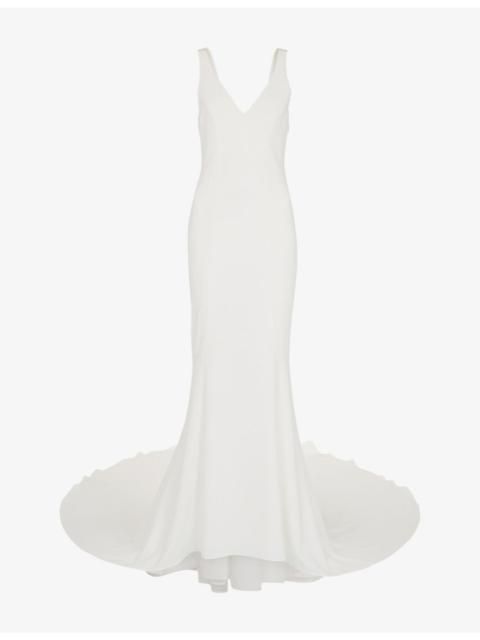 WHISTLES Billie V-neck woven wedding dress