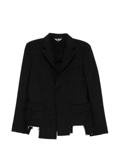 BLACK COMME des GARÇONS asymmetric-hem blazer