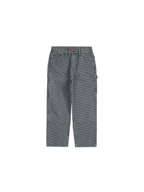 Supreme Supreme Monogram Double Knee Denim Painter Pant (FW21) Blue