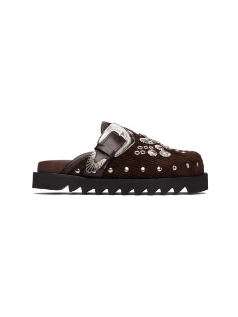 TOGA PULLA SSENSE Exclusive Brown Buckle Mule Loafers