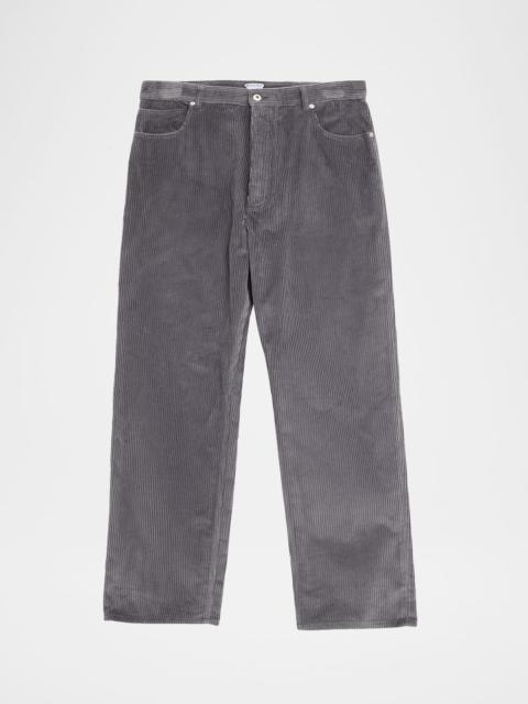Bottega Veneta Men's Cotton Corduroy Relaxed Straight-Leg Pants