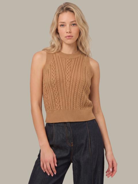 525 america Dorothy: Cable Knit Cotton Crewneck Vest