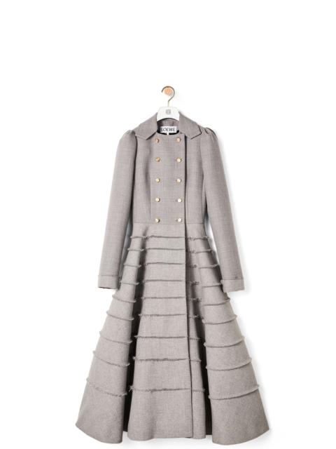 Loewe Raw edge coat in wool
