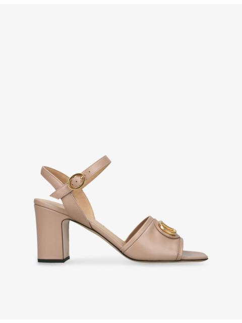 サンダル・ミュール VALENTINO Antiqued pink leather Quiltie mules Valentino Garavani Powder Pink Leather Quiltie Mules