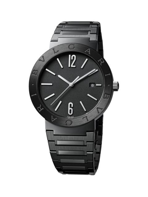 BVLGARI Men's Black Stainless Steel Bracelet Watch/41MM - Black