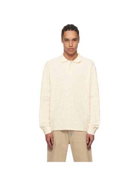 soulland Off-White Robert Plush Long Sleeve Polo