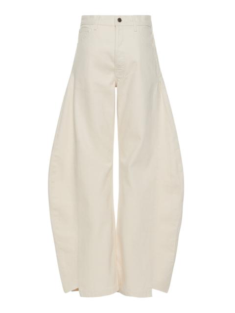 A.W.A.K.E. MODE Rigid High-Rise Balloon Jeans off-white