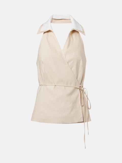 SIMKHAI Campbell linen top