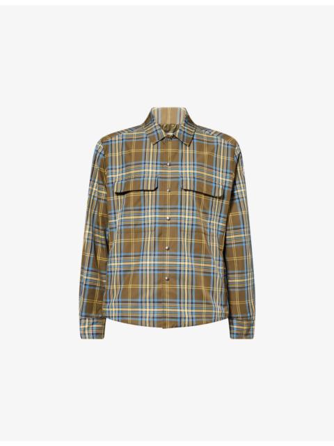 Moncler Check-Print Shell-Woven Overshirt
