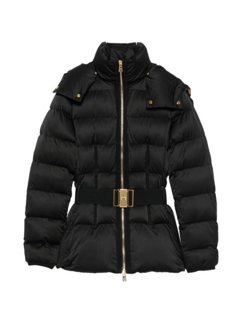 ELISABETTA FRANCHI Elisabetta Franchi Belted Hooded Puffer Jacket