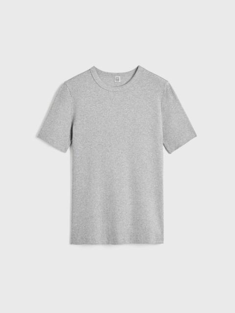 Totême Classic rib tee grey melange