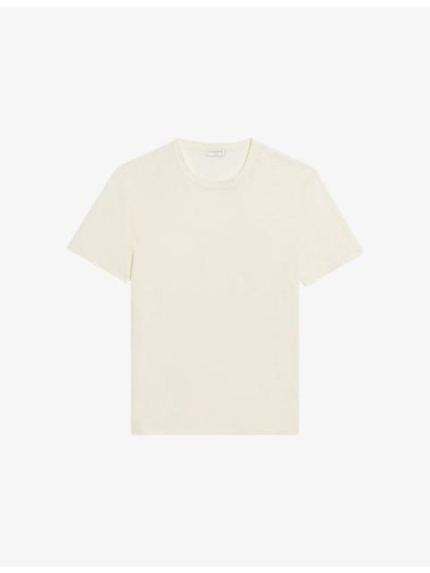 Sandro Crewneck linen-jersey T-shirt