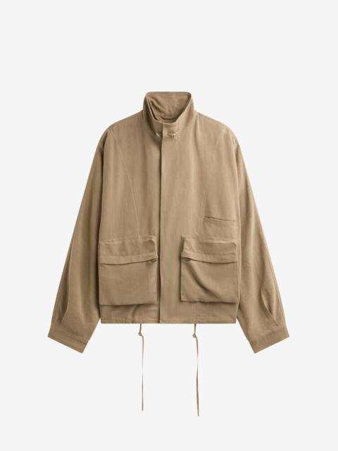 The Frankie Shop Breya Linen Fluid Jacket - Camel