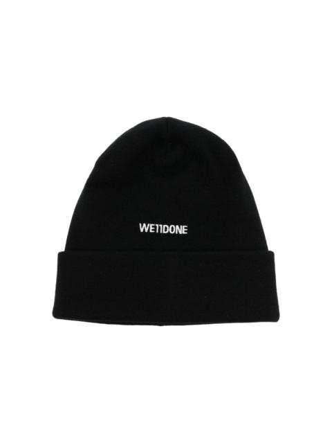 We11done Black Chunky Beanie | REVERSIBLE