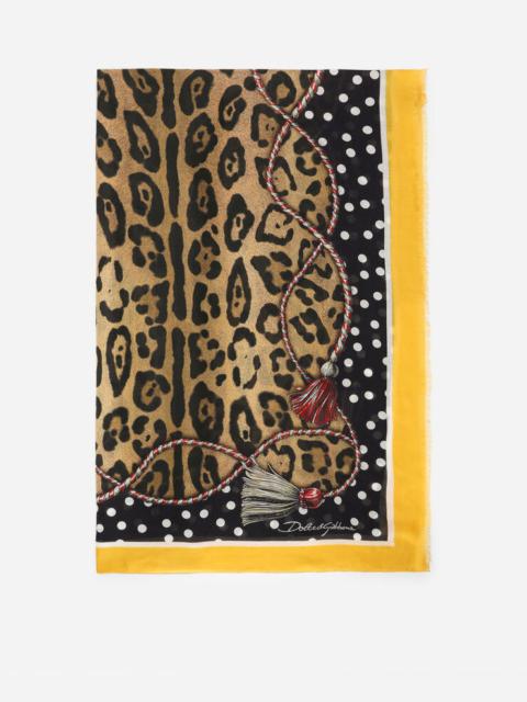 Dolce & Gabbana Leopard-print modal and cashmere stole