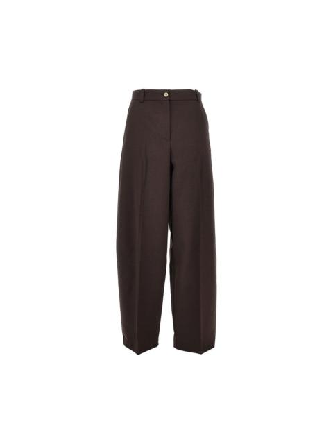 PINKO WOOL-BLEND BARREL LEG PANTS