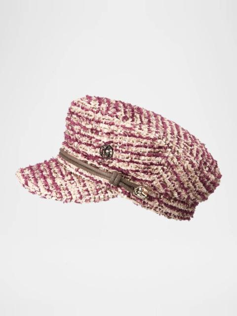 MAISON MICHEL New Abby Tweed Newsboy Cap