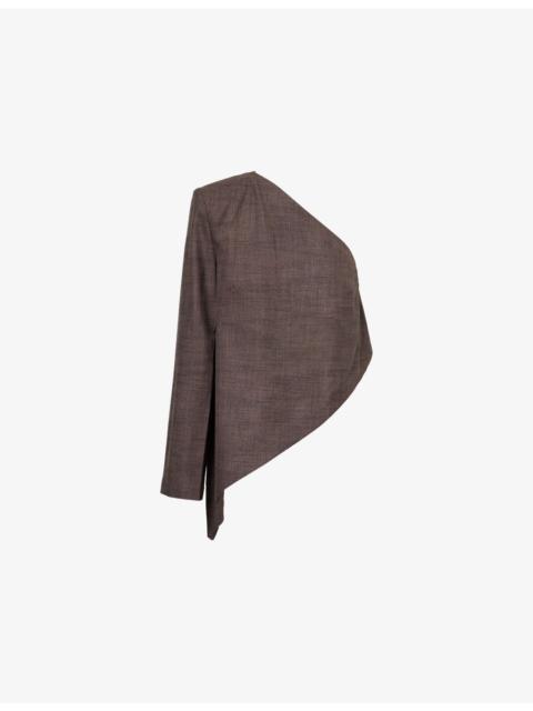 CAMILLA AND MARC Verna Asymmetric Wool-Blend Top