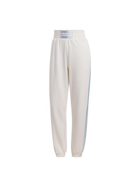 adidas (WMNS) adidas Originals High Waist Sweatpants 'White Blue' IC8510