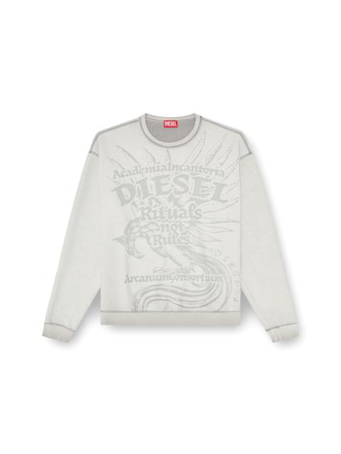 Diesel SWEATSHIRT WITH DÉVORÉ PRINT
