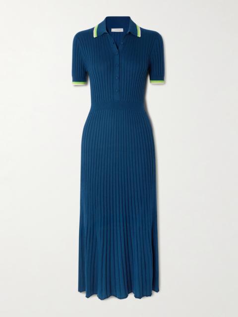 GABRIELA HEARST Eyot Ribbed Silk And Cashmere-blend Midi Dress