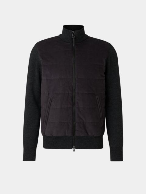 BOGNER Zisco hybrid knit jacket in Anthracite