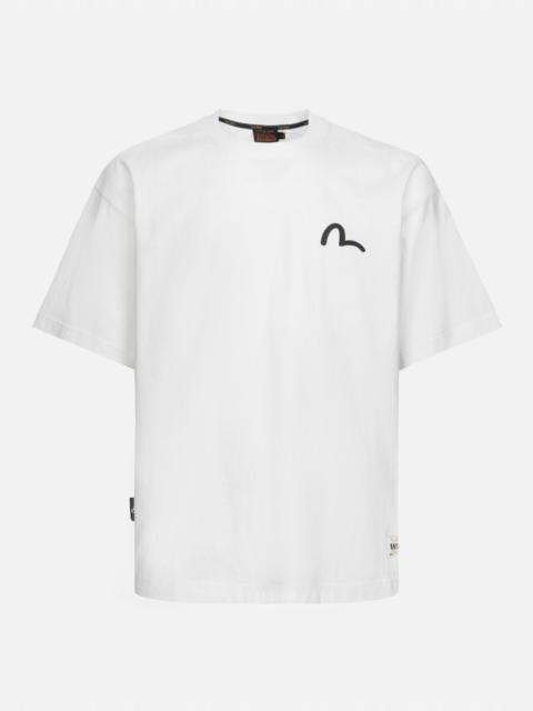 EVISU FOAM LINE KAMON AND SEAGULL DAICOCK PRINT LOOSE FIT T-SHIRT