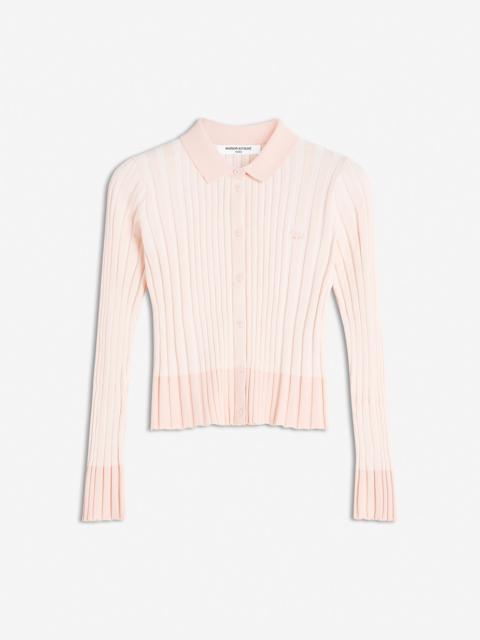 Maison Kitsuné BABY FOX PATCH PLEATED RIBBED CARDIGAN