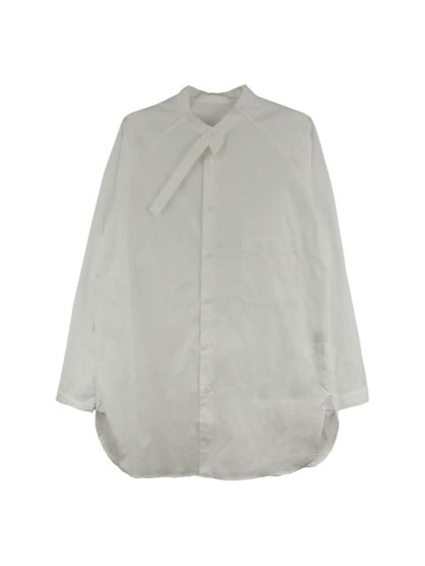 Yohji Yamamoto tie-neck cotton shirt