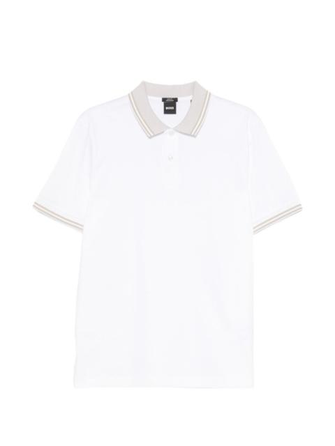 BOSS tipped-trim polo shirt