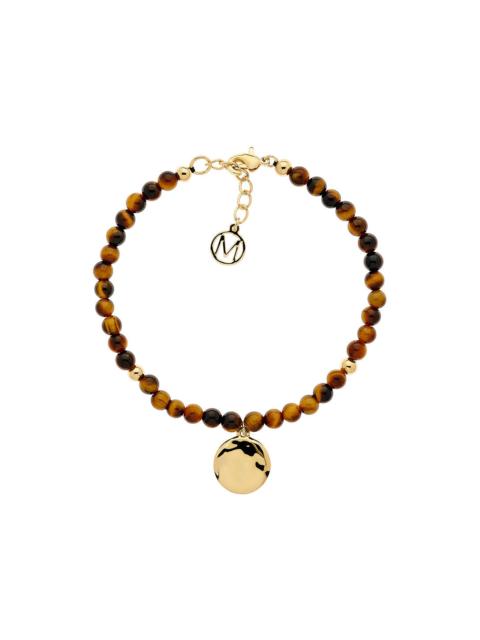 MELISSA ODABASH TIGERS EYE BEADED DISC BRACELET
