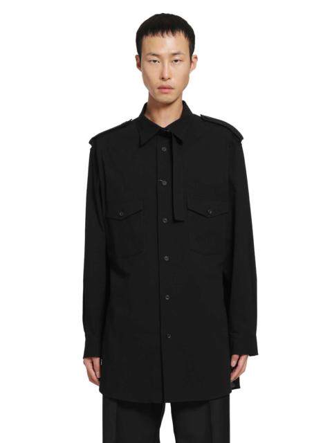 Yohji Yamamoto Organic Calico Collar Tab Blouse