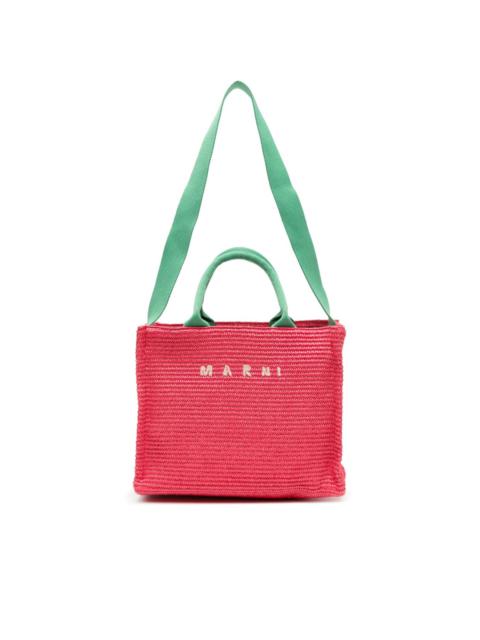 small raffia-effect tote bag