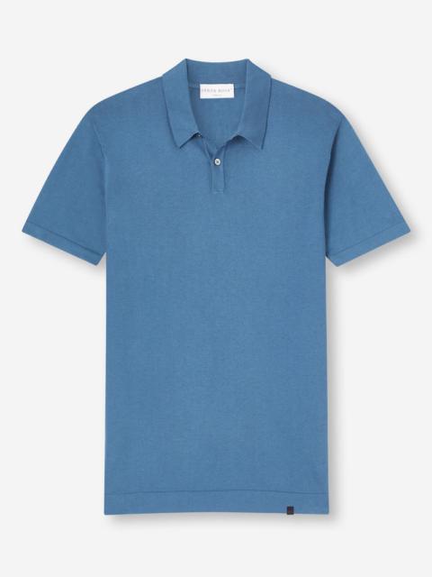 Men's Polo Shirt Jacob Sea Island Cotton Blue