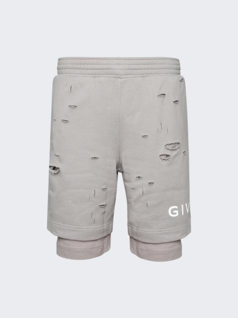 Givenchy Distressed Bermuda Shorts Taupe