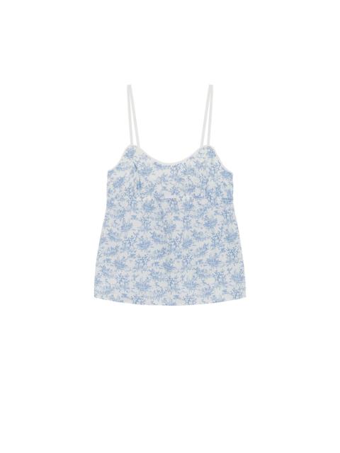 Cou Cou The Babydoll Cami: Cotton Voile Toile De Jouy