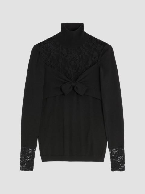 Valentino Women's Wool Sweater with Lace - Black